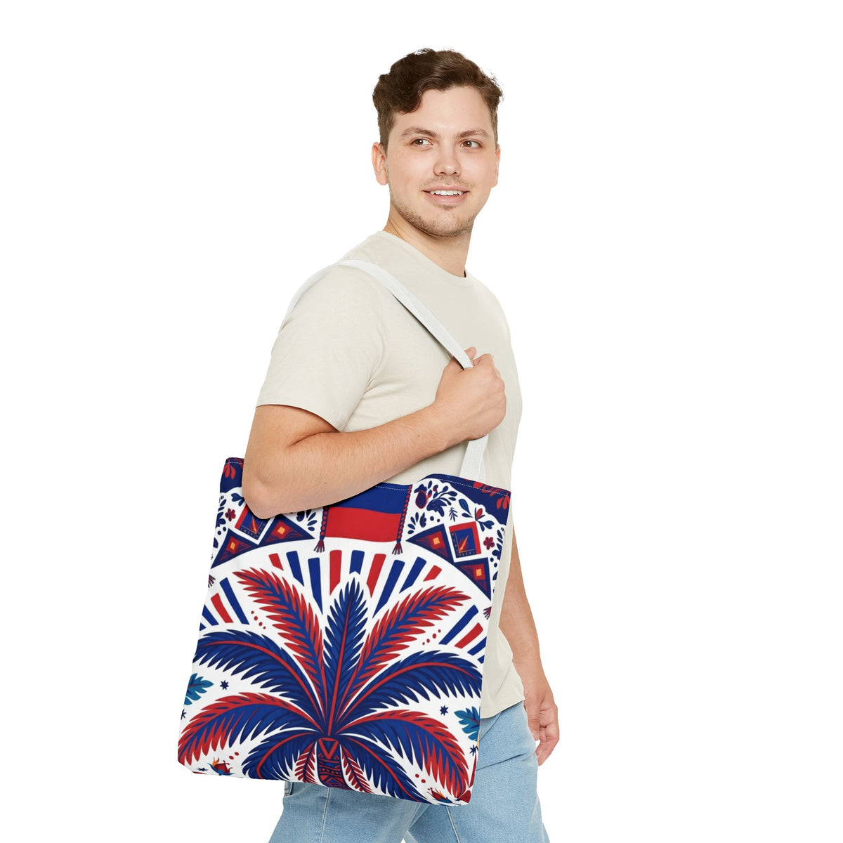 Haiti Palm & Drums Tote Bag