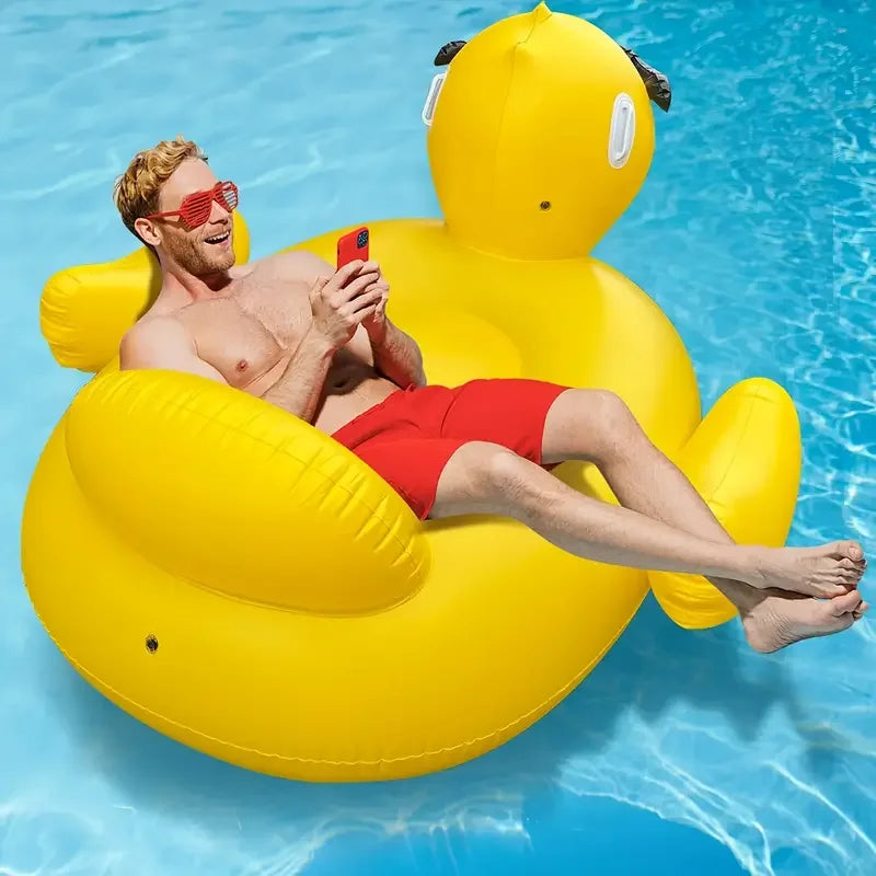 Thickened Swimming Pool Floating Bed Air Mattress Giant Duck