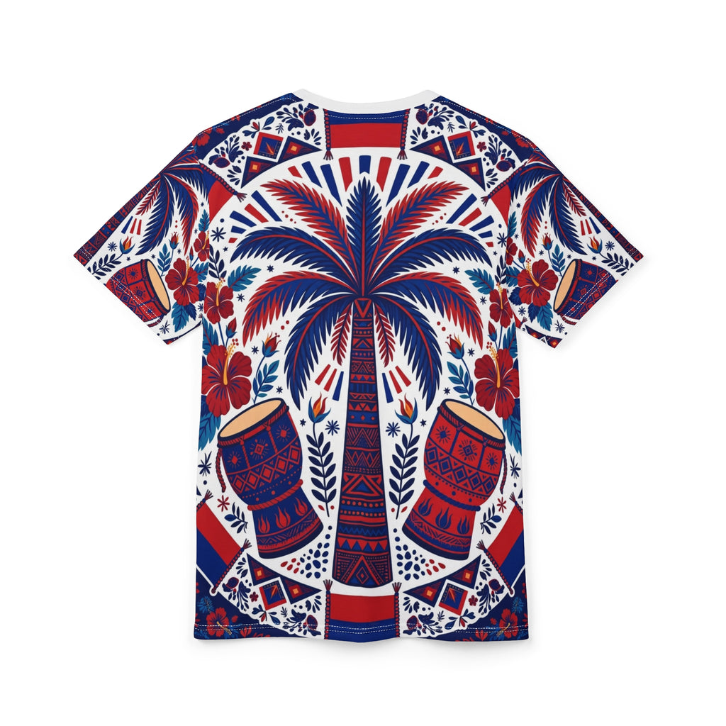 Haiti Palm & Drums All-Over Print T-Shirt
