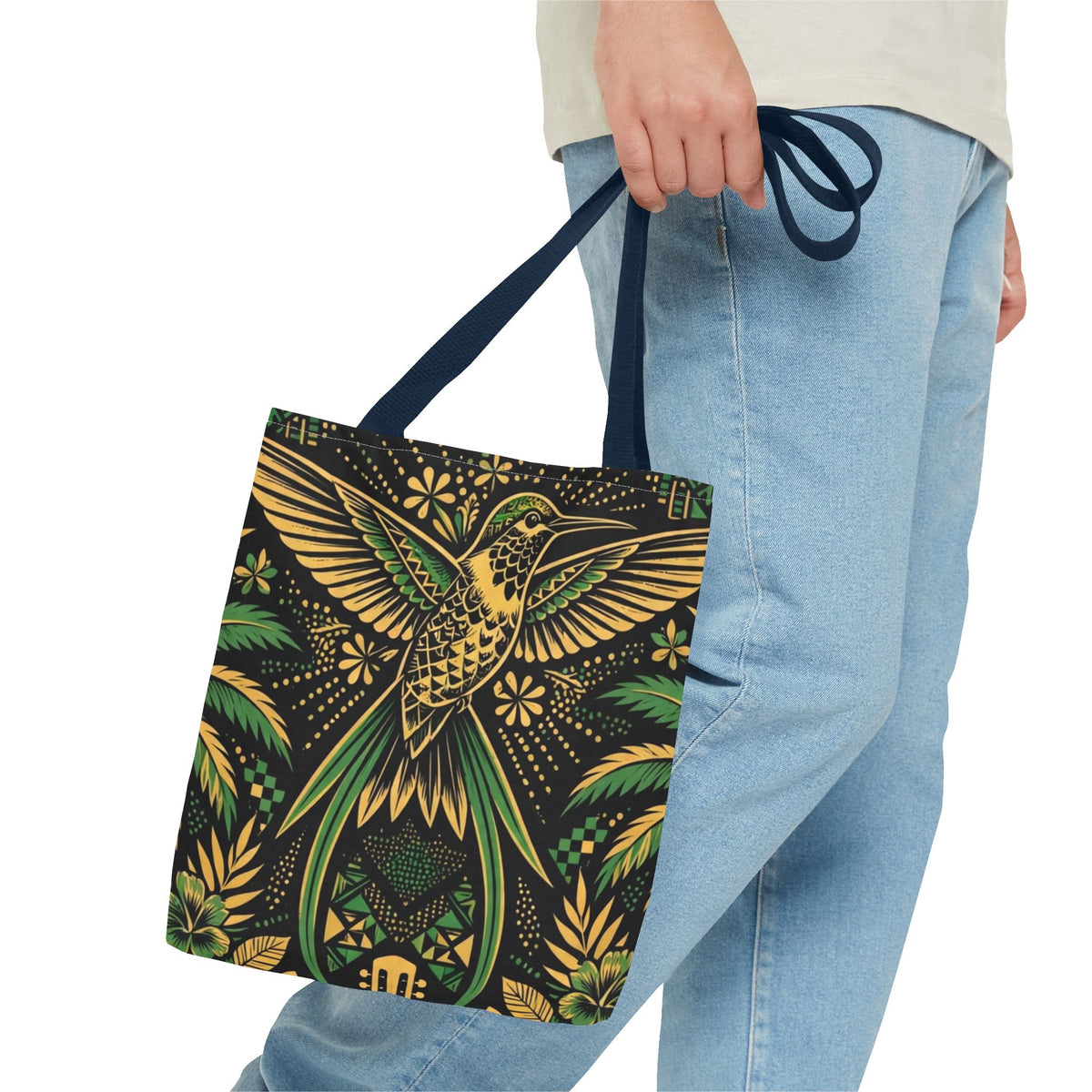 Jamaica Hummingbird & Guitar Tote Bag