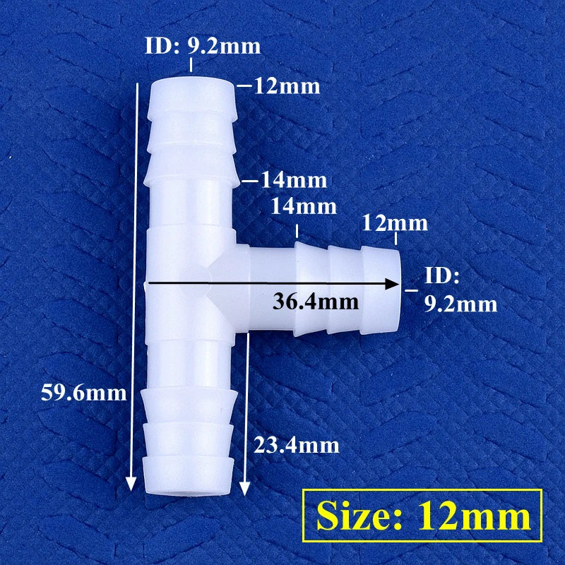 5~200pcs 4~13mm White PE Tee Connector Aquarium Tank Adapter Air Pump Hose Pagoda Joints Garden Irrigation Water Pipe Connectors