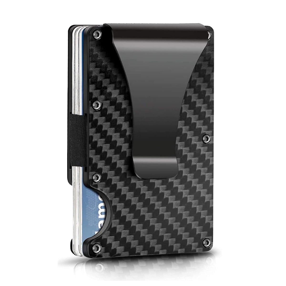 Carbon Fiber Minimalist RFID Wallet with Money Clip