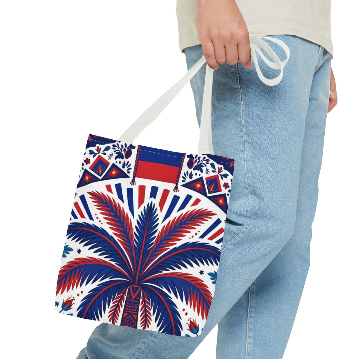 Haiti Palm & Drums Tote Bag