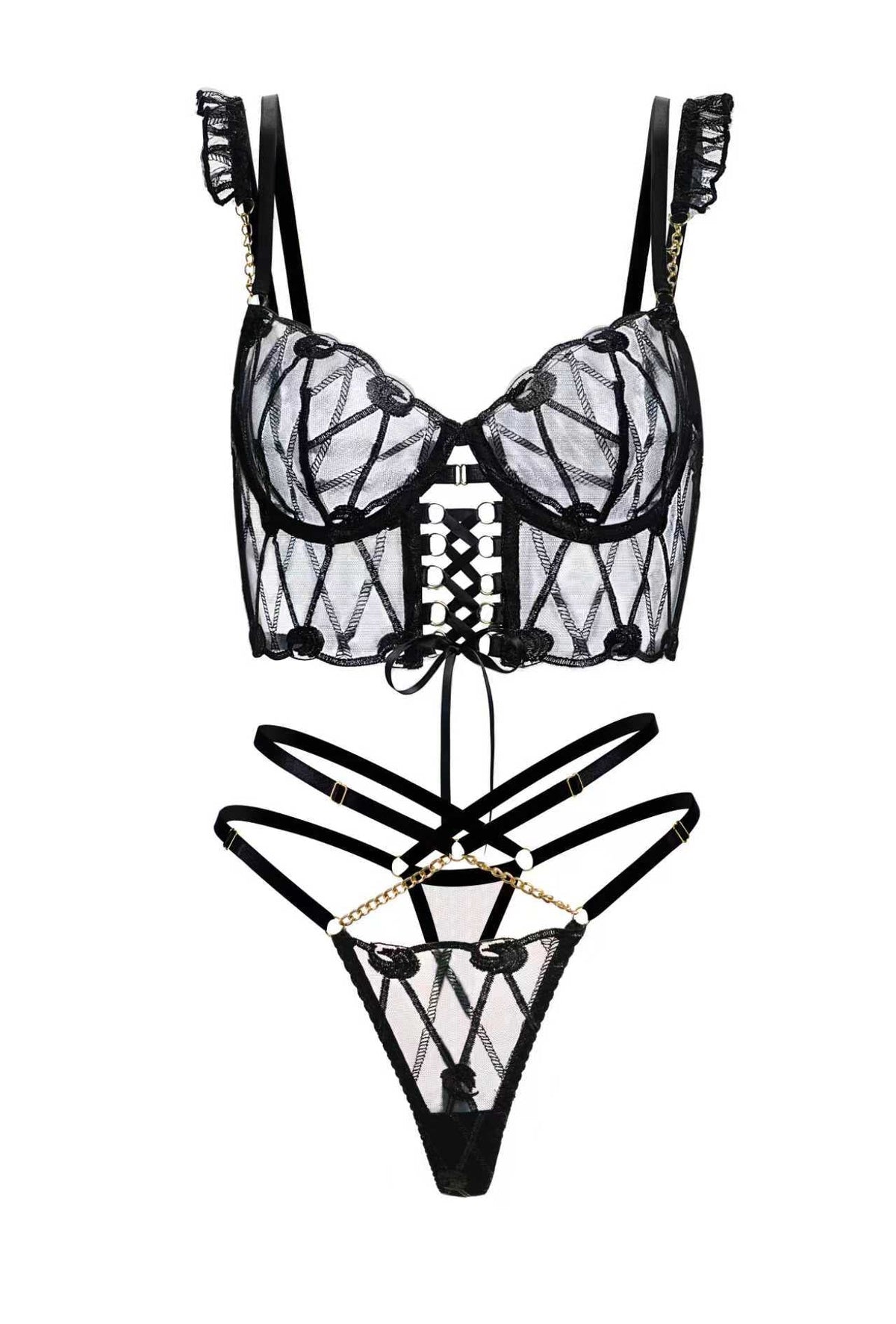 Adriana Noir Adjustable Set