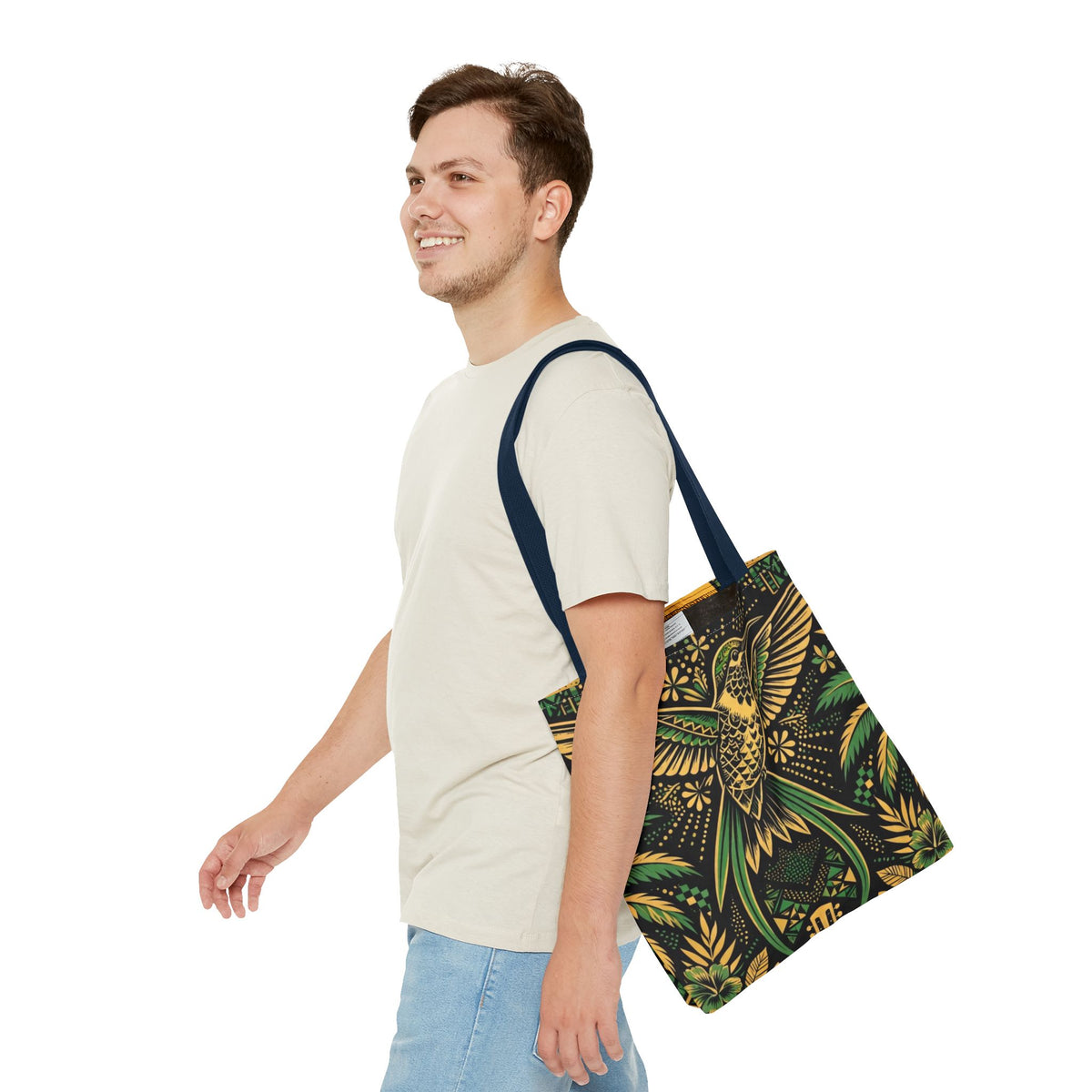 Jamaica Hummingbird & Guitar Tote Bag