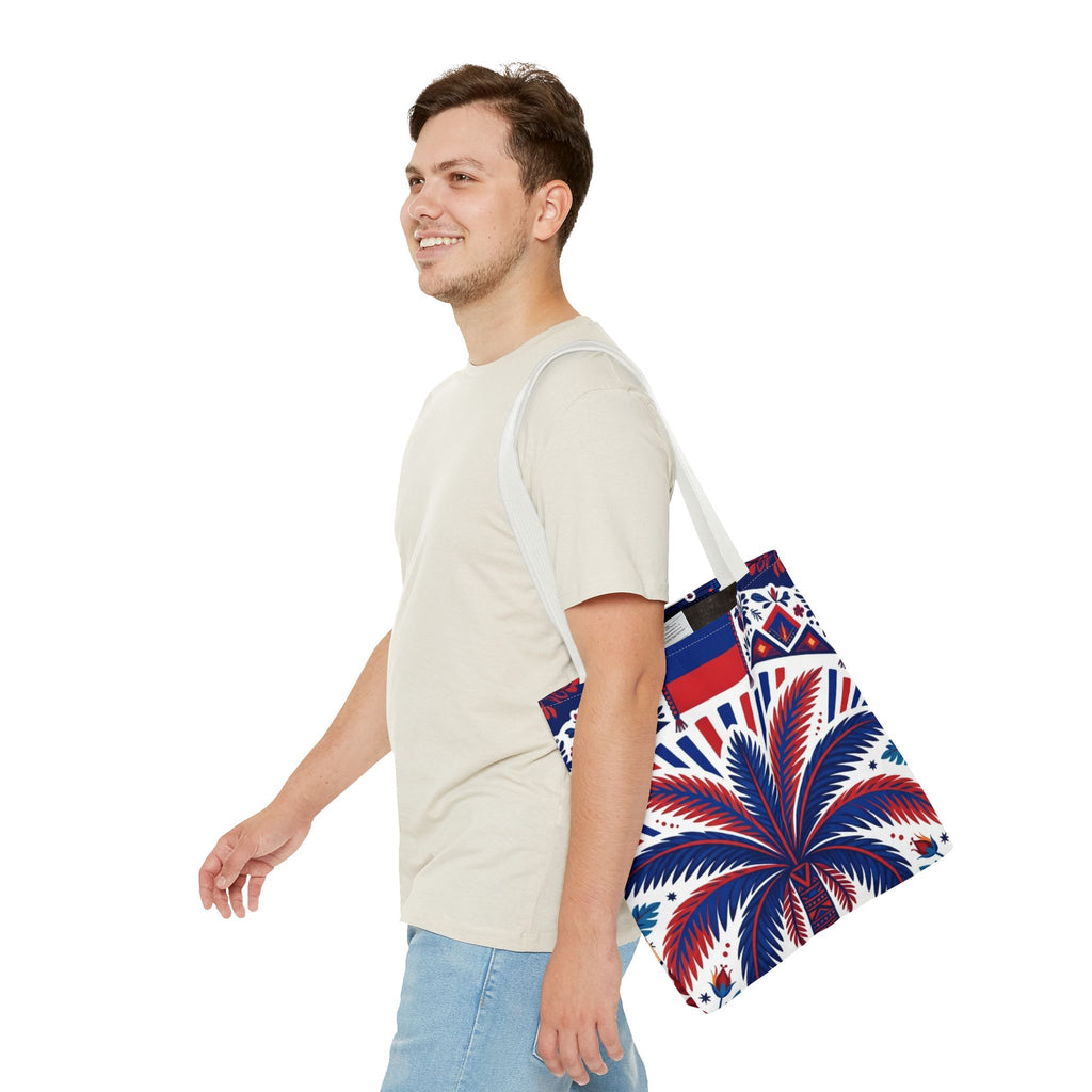Haiti Palm & Drums Tote Bag