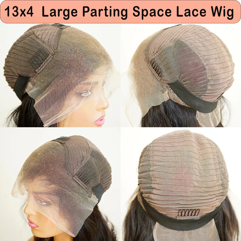 Lagos Hairline Wig 13x4 Invisible Lace Frontal Wig 250 Density Loose Deep Wave Human Hair Glueless Wigs Preplucked For Woman