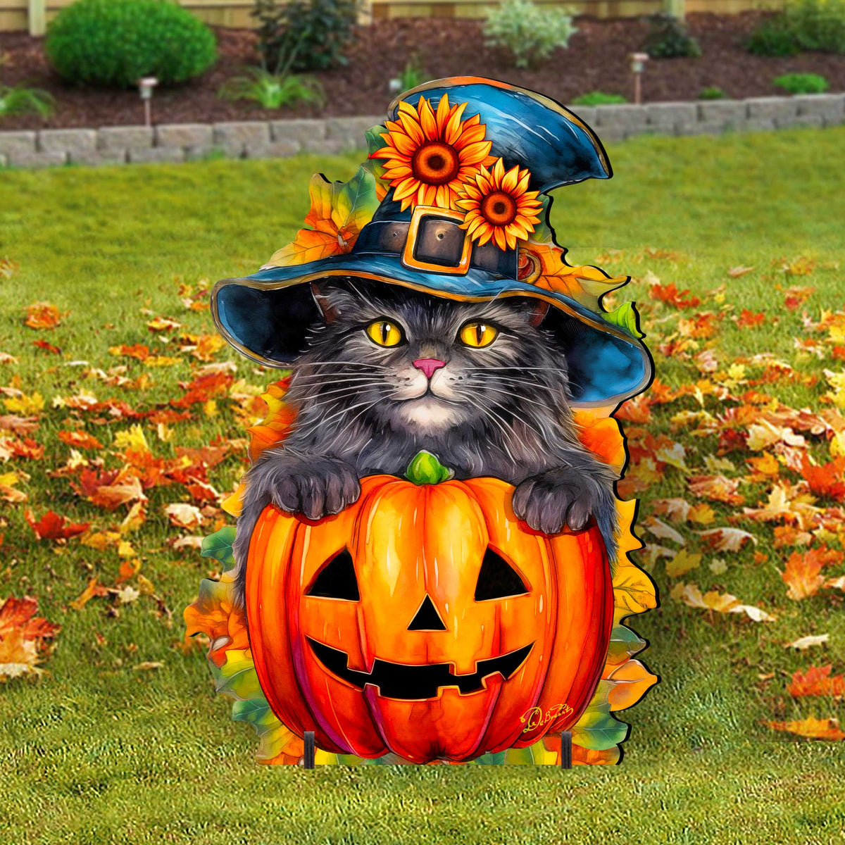 Halloween Black Cat Freestanding Decor - Outdoor by G. Debrekht