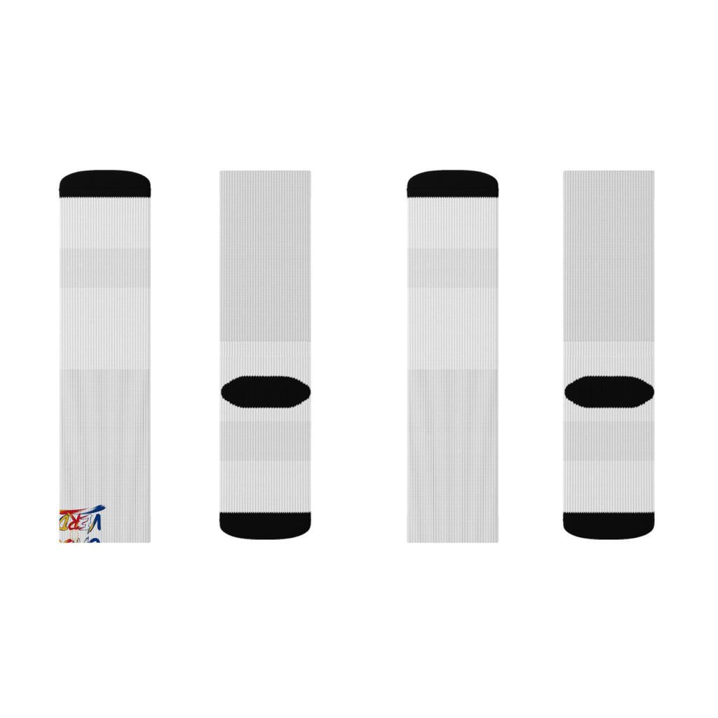 Cabo Verde Wordmark Socks - White