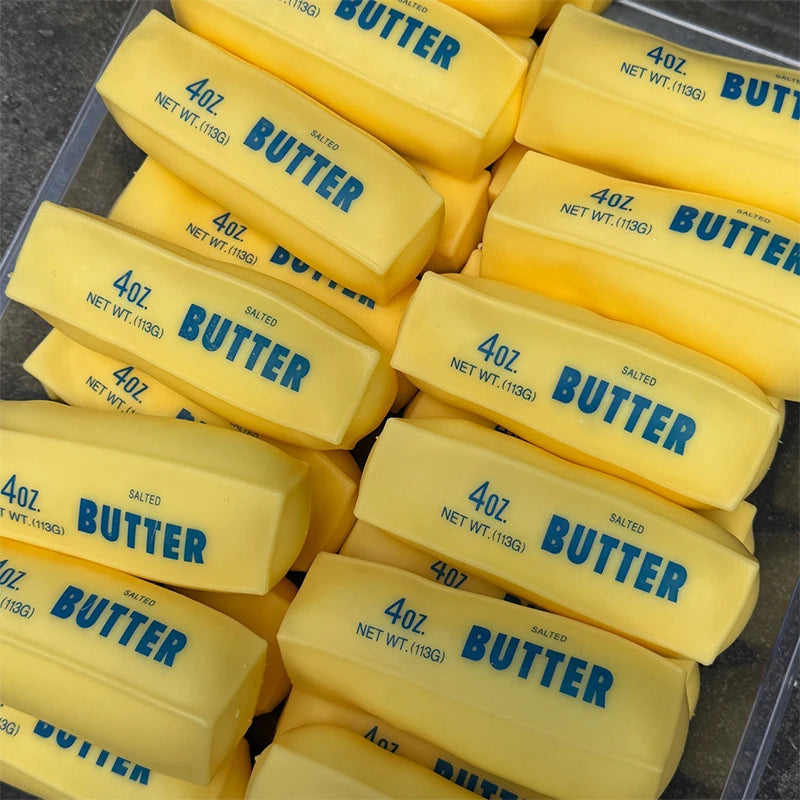 Butter Stick Squishy Stress Ball Fidget Toy Crunchy Squeeze Round