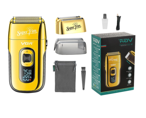 Rechargeable Electric Shaver and Beard Trimmer Set