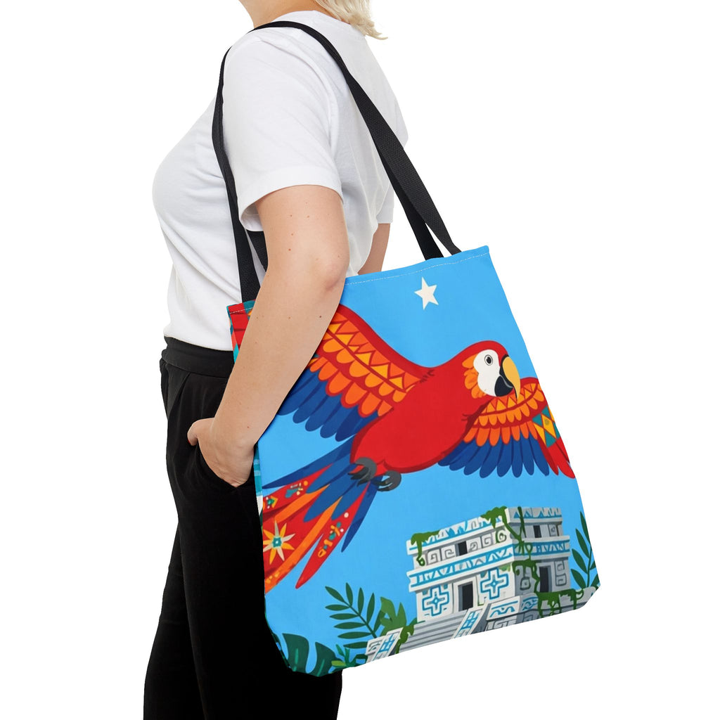 Honduras Macaw & Ruins Tote Bag