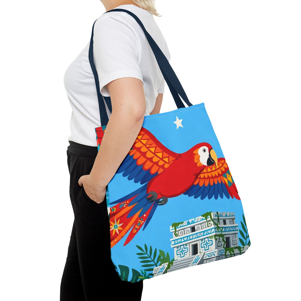 Honduras Macaw & Ruins Tote Bag
