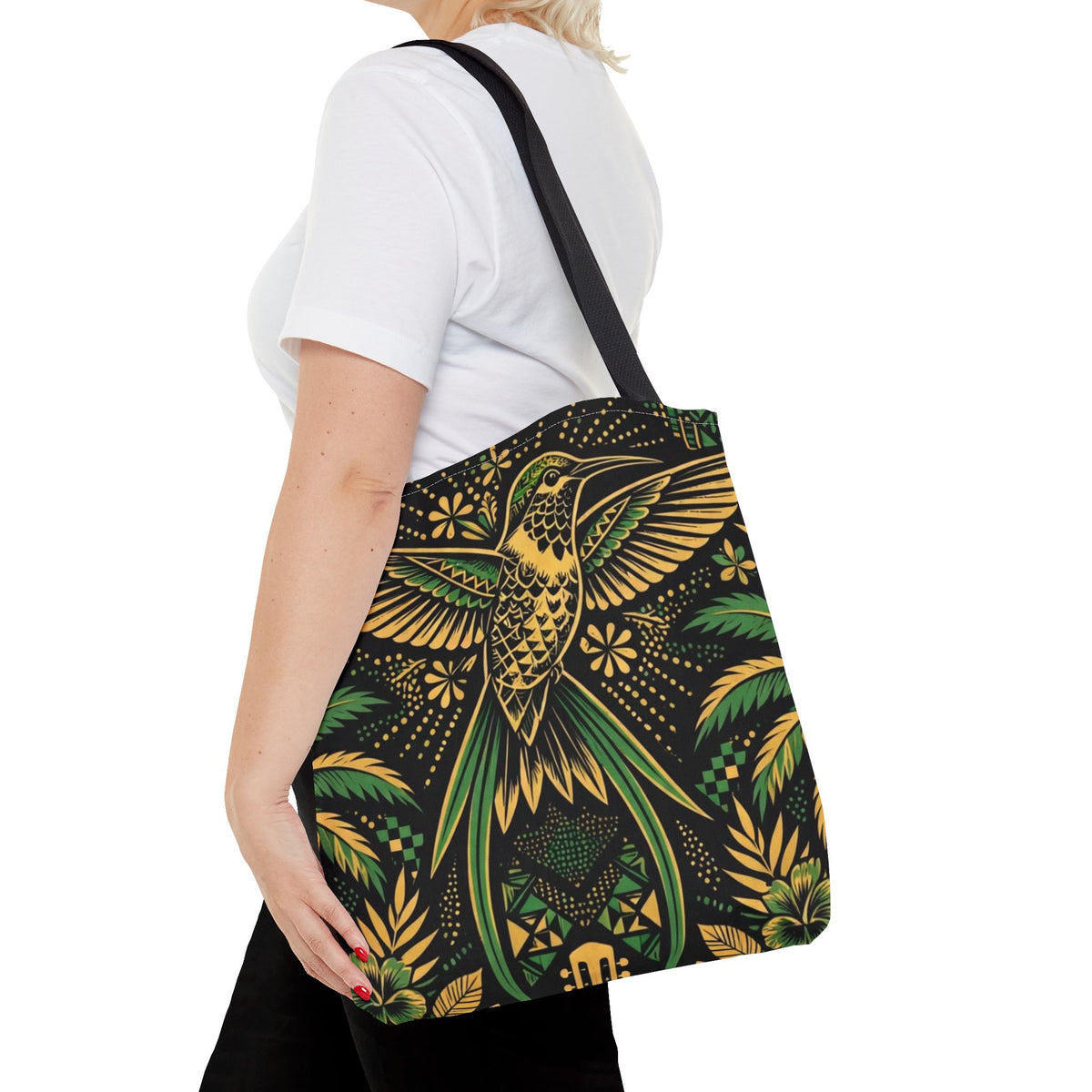 Jamaica Hummingbird & Guitar Tote Bag