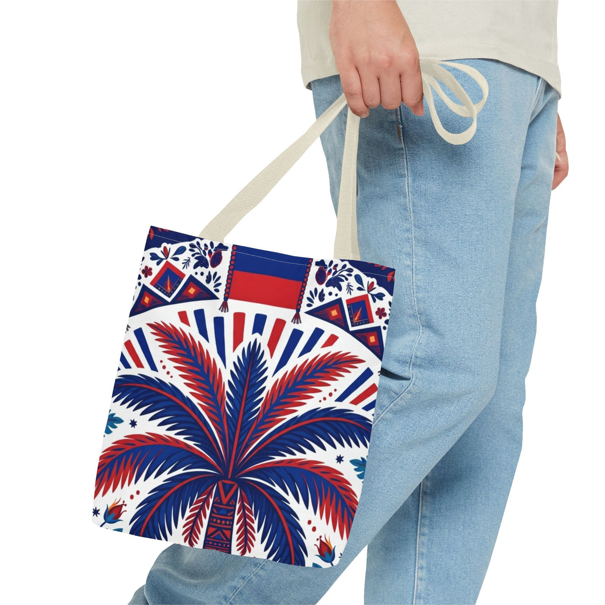 Haiti Palm & Drums Tote Bag