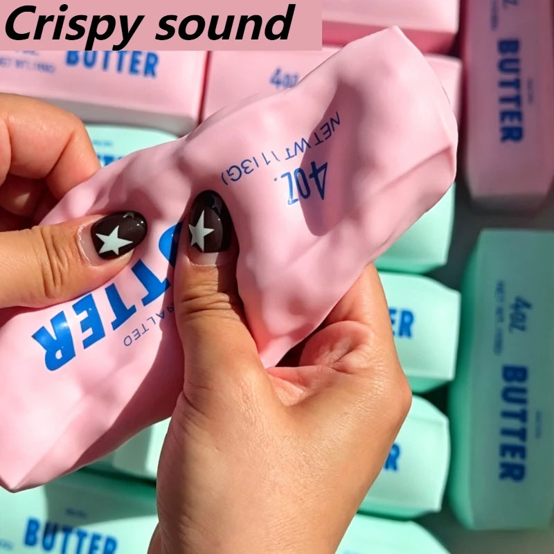 Butter Stick Squishy Stress Ball Fidget Toy Crunchy Squeeze Round
