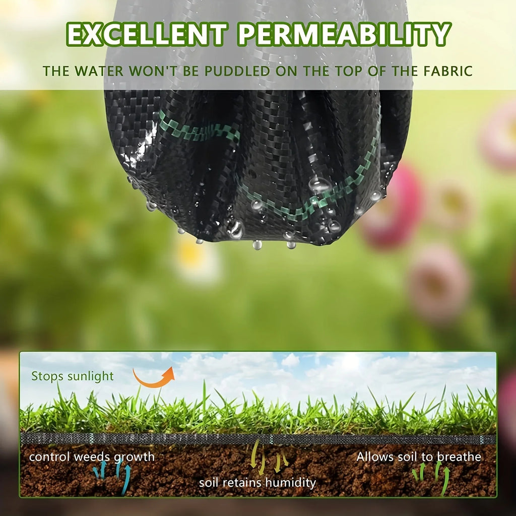 10 Reusable Tree Weeding Moisturizing Hoods - Non Woven Biodegradable Tree Mat and Grassland Plastic Film