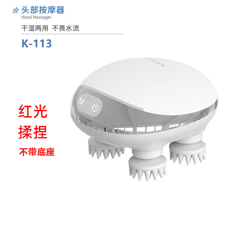 Electric Handheld Scalp Massager with Heating Function