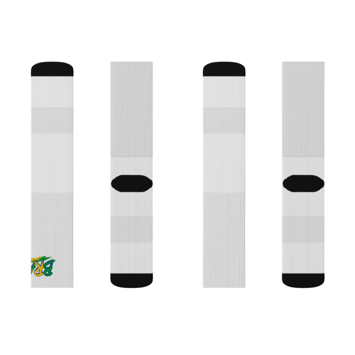 Brazil Wordmark Socks - White