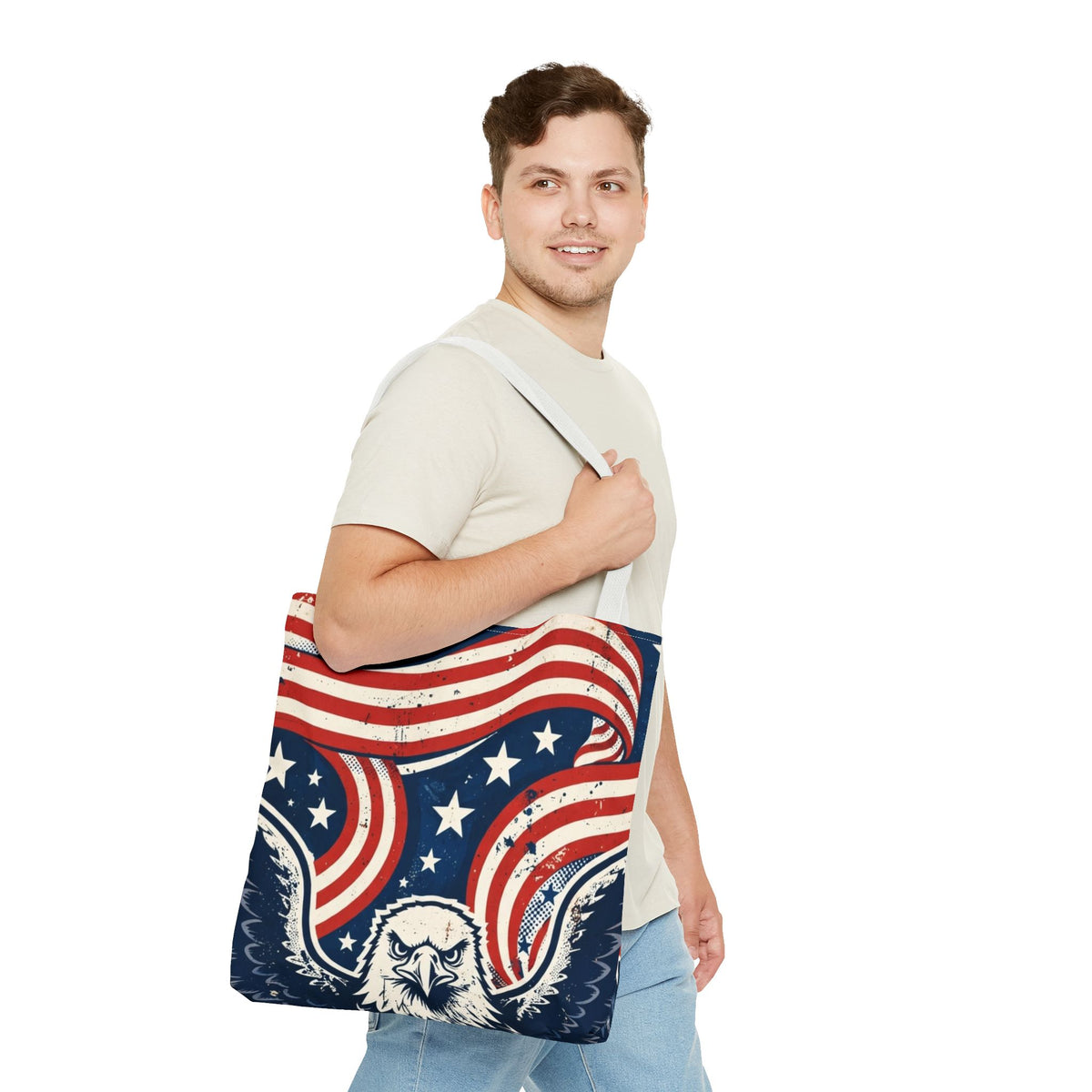USA Eagle & Flag Tote Bag