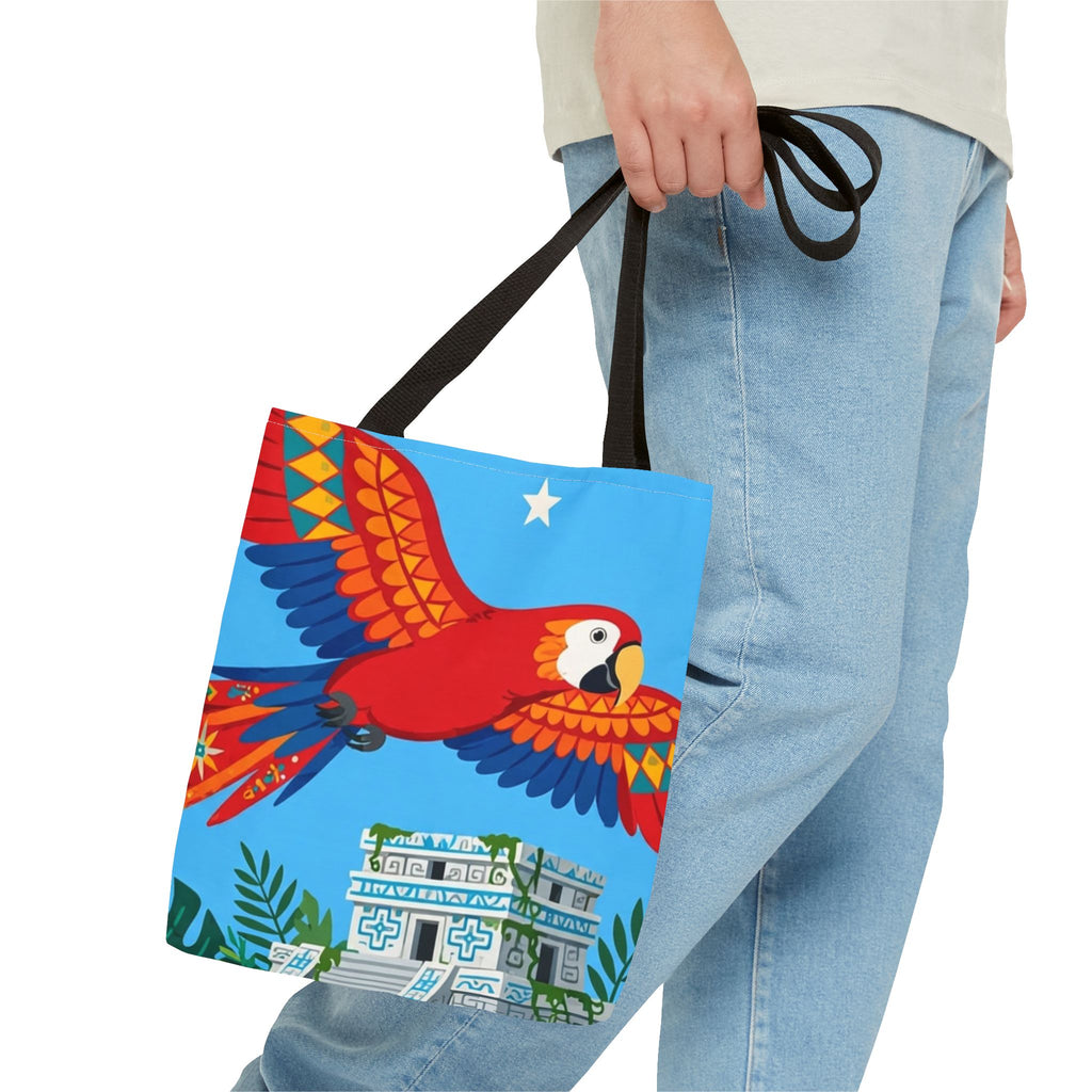 Honduras Macaw & Ruins Tote Bag