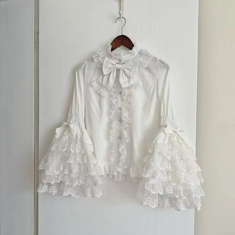Dark Sweet Heart Ground Type Lolita Set, Ruffle Sleeve Top & A-line Skirt, Cute Kawaii Japanese Style Gothic Coord Outfit S-XL