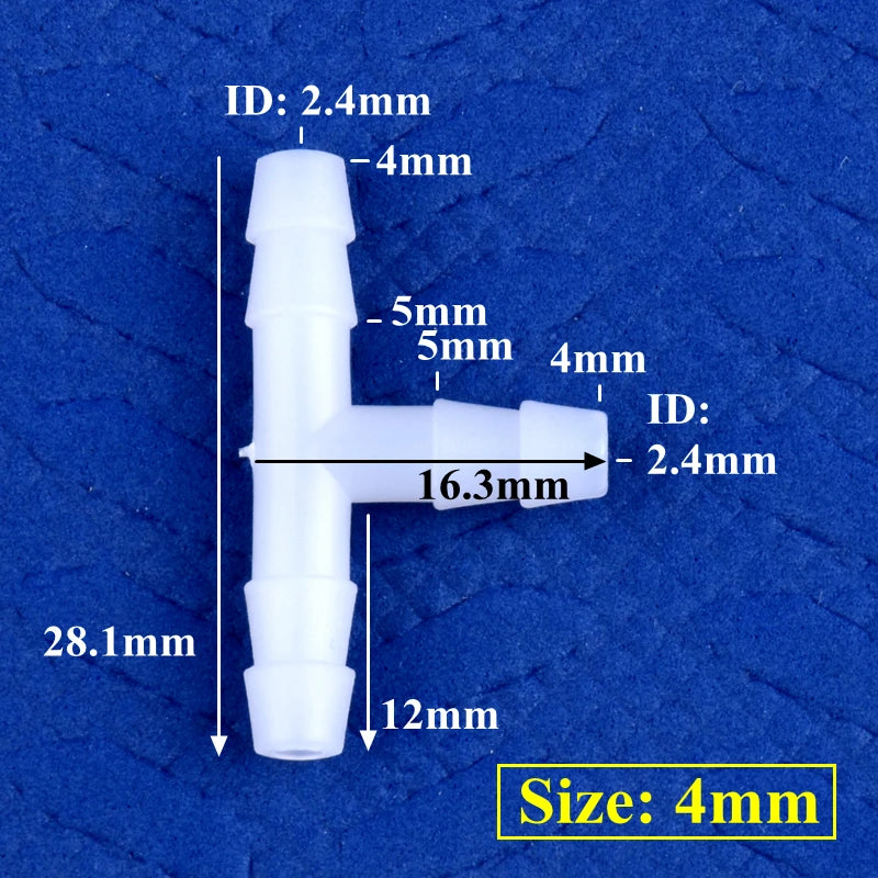 5~200pcs 4~13mm White PE Tee Connector Aquarium Tank Adapter Air Pump Hose Pagoda Joints Garden Irrigation Water Pipe Connectors