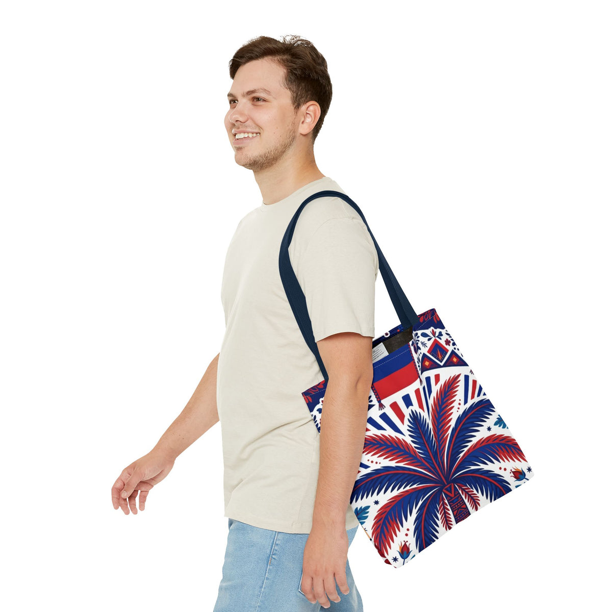 Haiti Palm & Drums Tote Bag