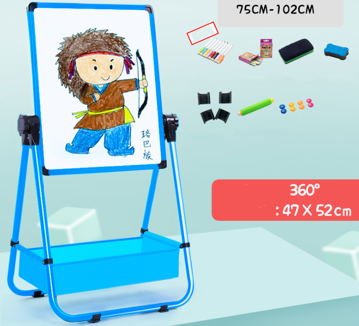 Kids Adjustable Double-Sided Magnetic Drawing Easel
