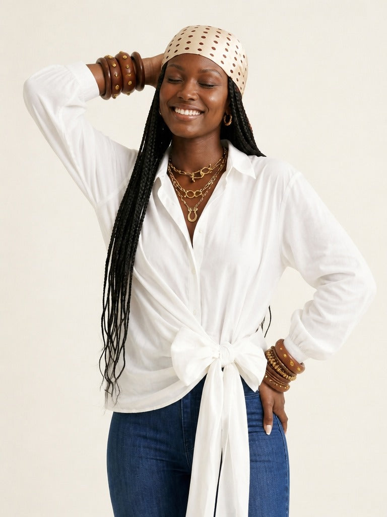 Elegant Bow Tie Blouse
