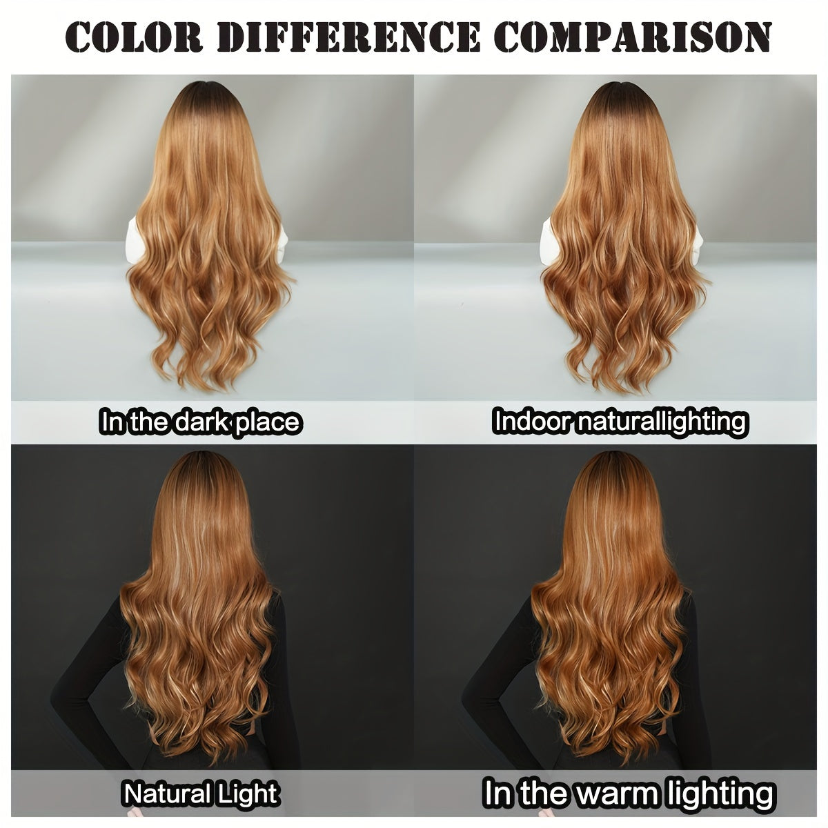 Elegant Ombre Brown Curly Wig