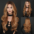 Elegant Ombre Brown Curly Wig