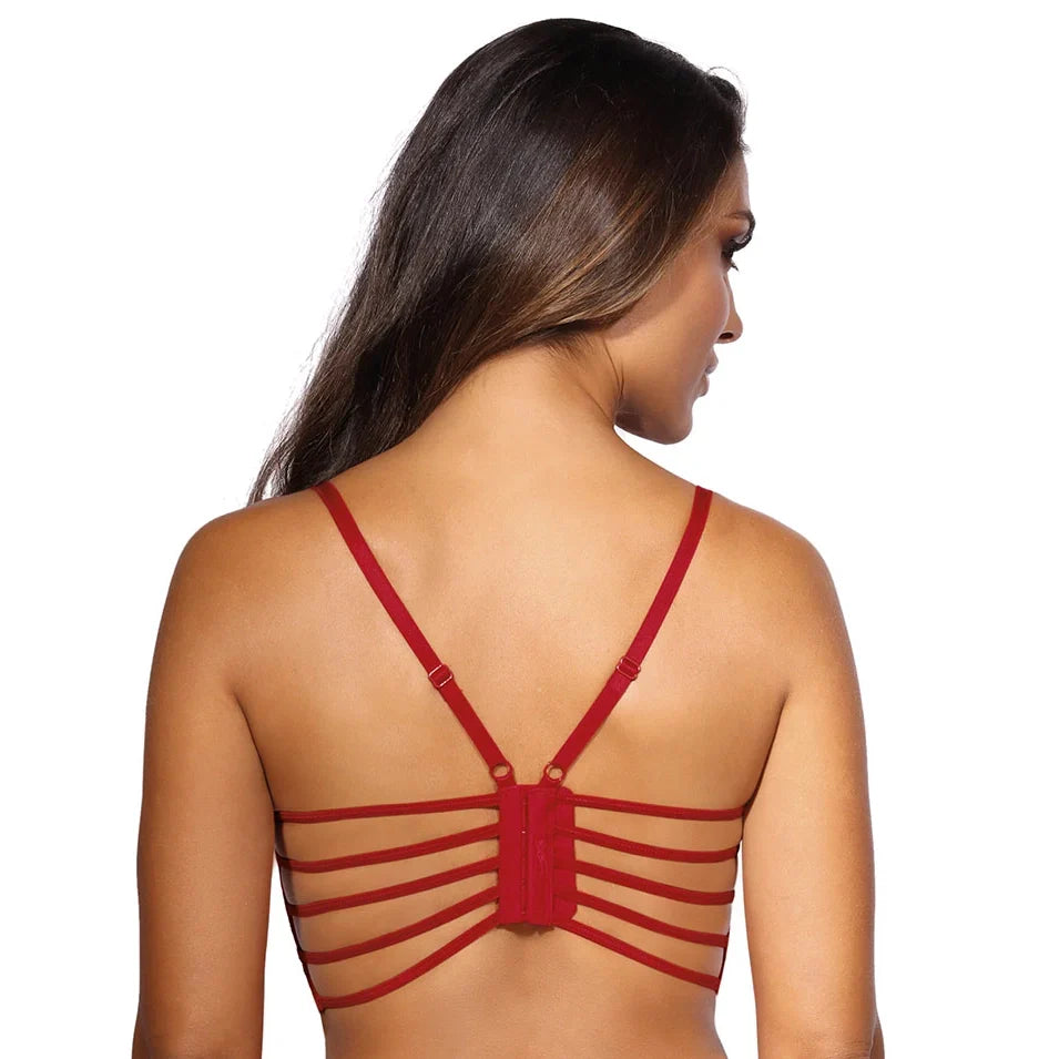 Axami Valentine Longline Plunge Sheer Lace Bra