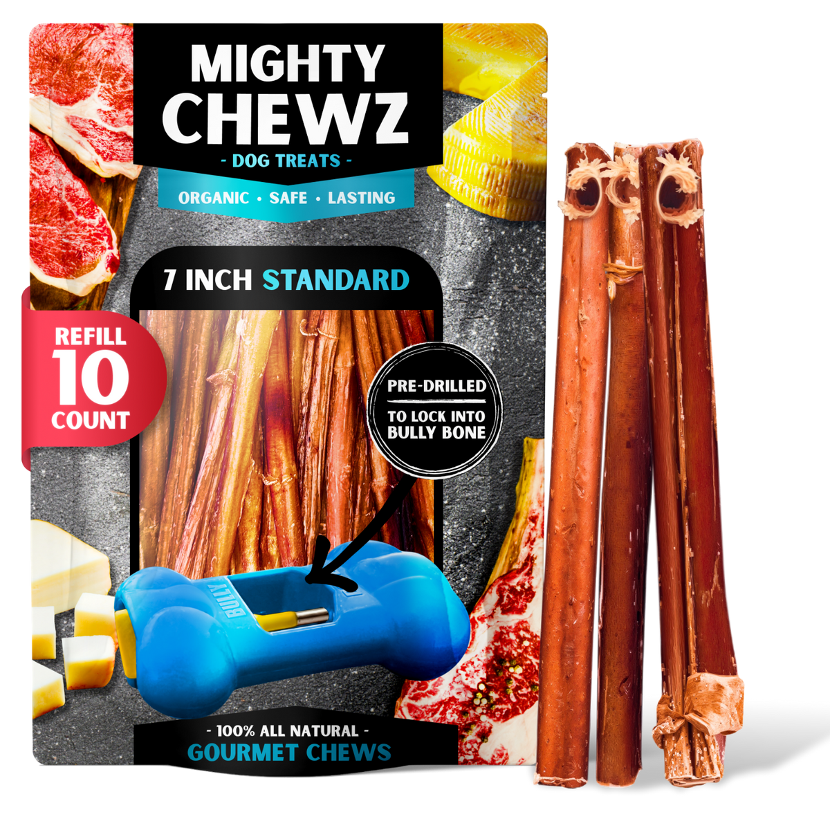 7" Standard Bully Sticks - Refill Pack