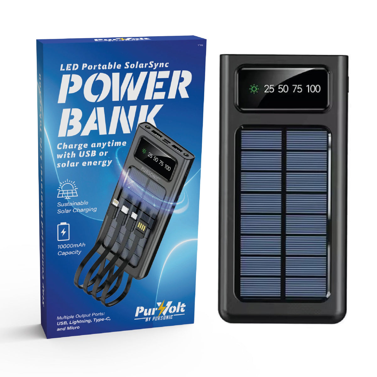 LED Portable Solarsync Power Bank – PoLED – Anytime, Anywherewer