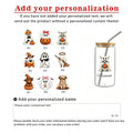 2026 New Halloween Ghost Glass Cup Custom Name Bamboo Lid Glass Tumbler with Metal Straw Spooky Ghost Pumpkin Party Favor Gift.