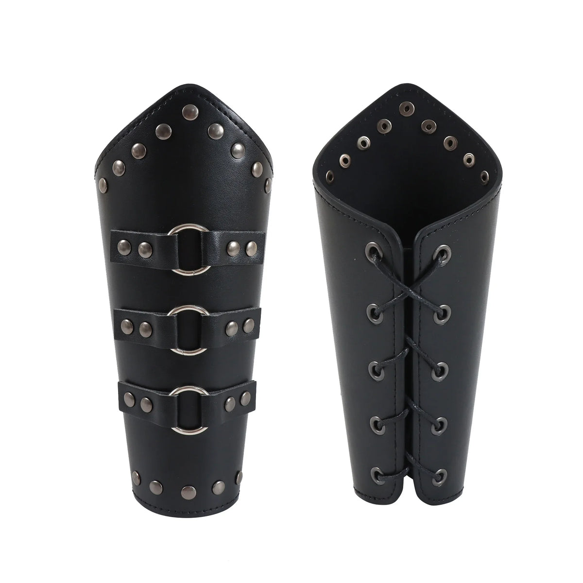 Medieval PU Leather Belt Bracers Waist Pouch Set Viking Knight Pirate