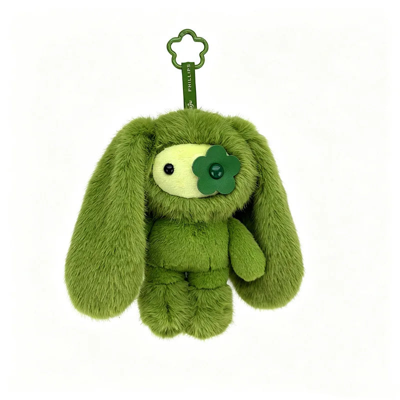 Cute Juju Rabbit Plush Keychain Flower Eye Bunny Stuffed Doll Kawaii