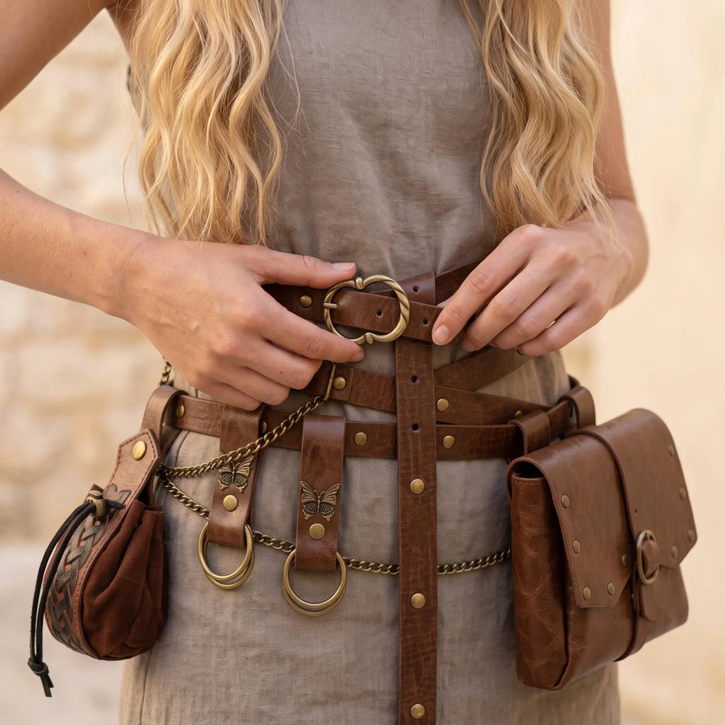 Medieval Chain Belt, Viking Costume Accessory, Renaissance Waist