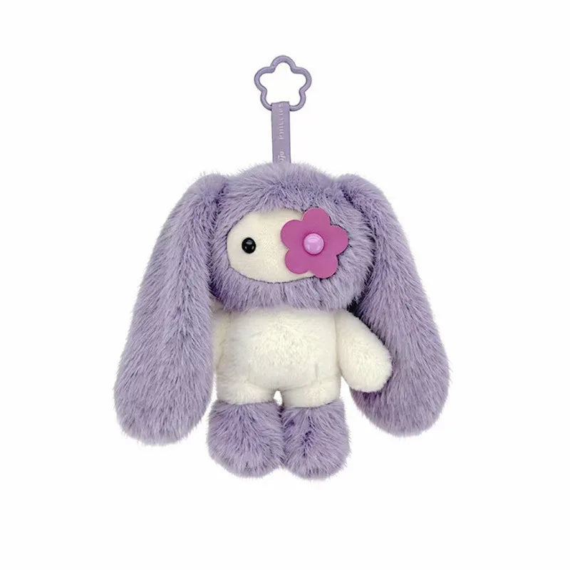 Cute Juju Rabbit Plush Keychain Flower Eye Bunny Stuffed Doll Kawaii