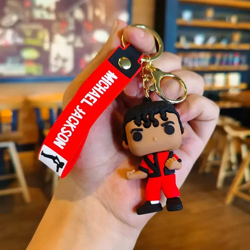 Michael Jackson Keychain, Classic Dance King Pendant Key Ring, Fashion