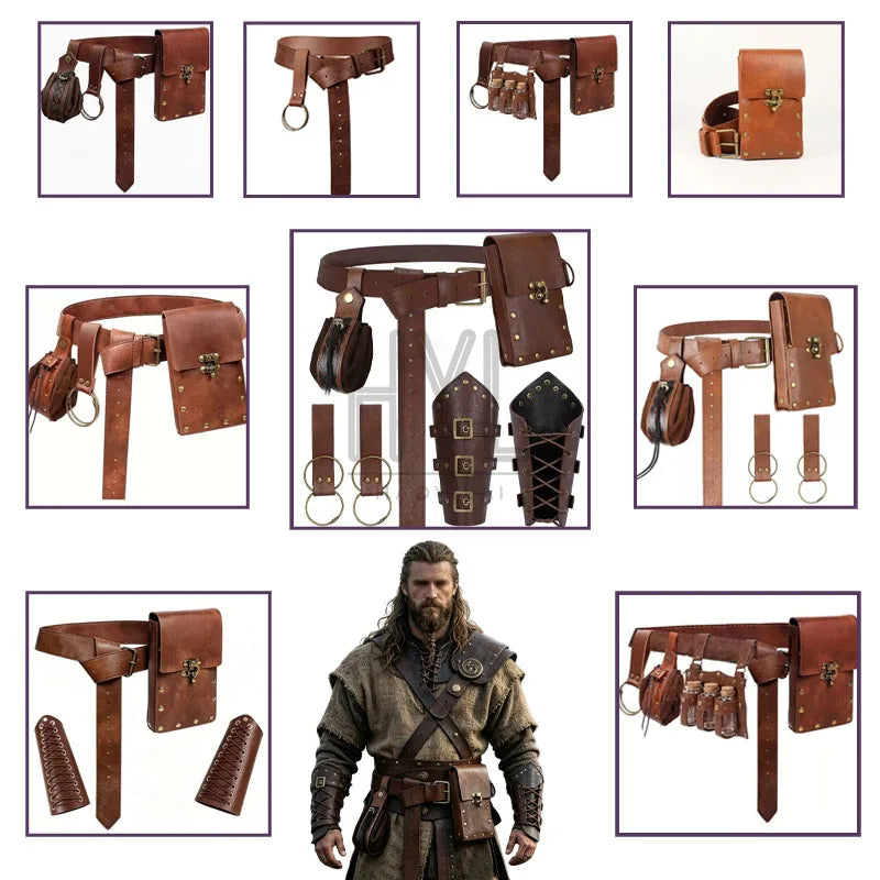 Medieval Viking Accessories Set Retro Steampunk Costume Props