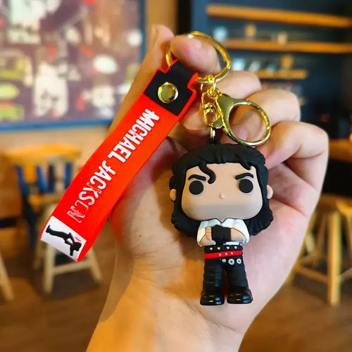 Michael Jackson Keychain, Classic Dance King Pendant Key Ring, Fashion