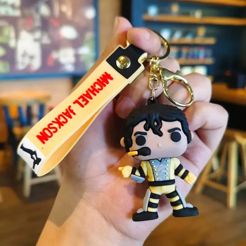 Michael Jackson Keychain, Classic Dance King Pendant Key Ring, Fashion