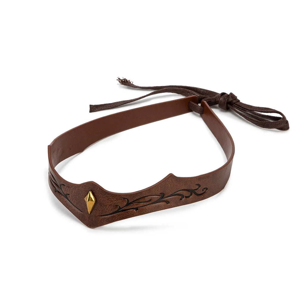 Vintage Medieval Renaissance Crown Adjustable PU Leather Headband