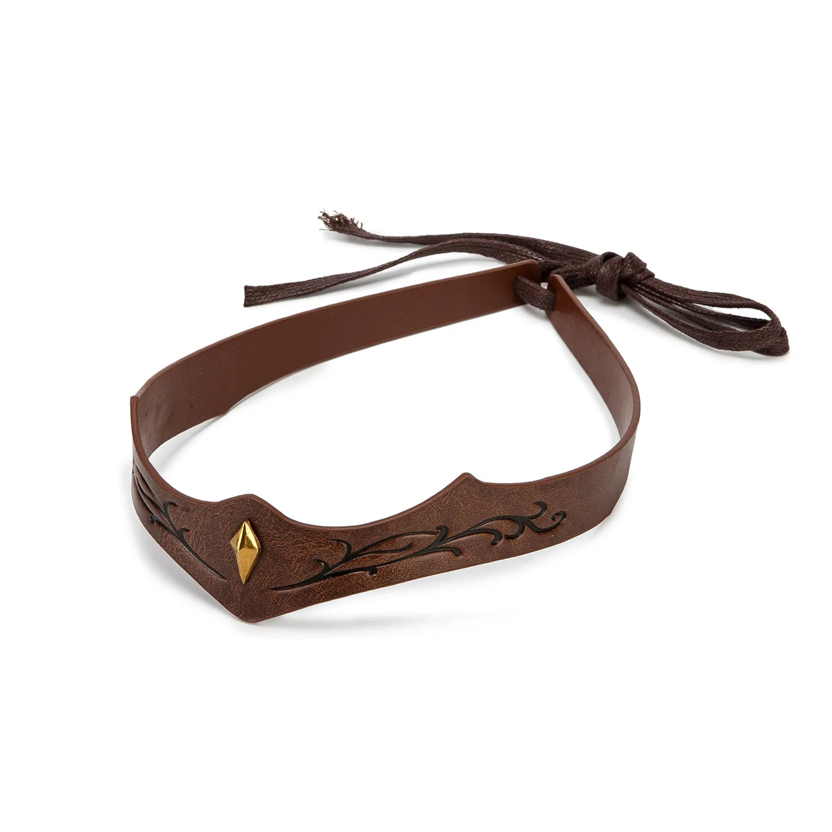 Vintage Medieval Renaissance Crown Adjustable PU Leather Headband