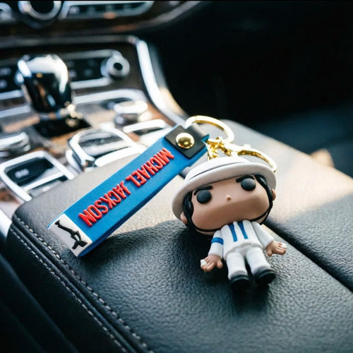 Michael Jackson Keychain, Classic Dance King Pendant Key Ring, Fashion