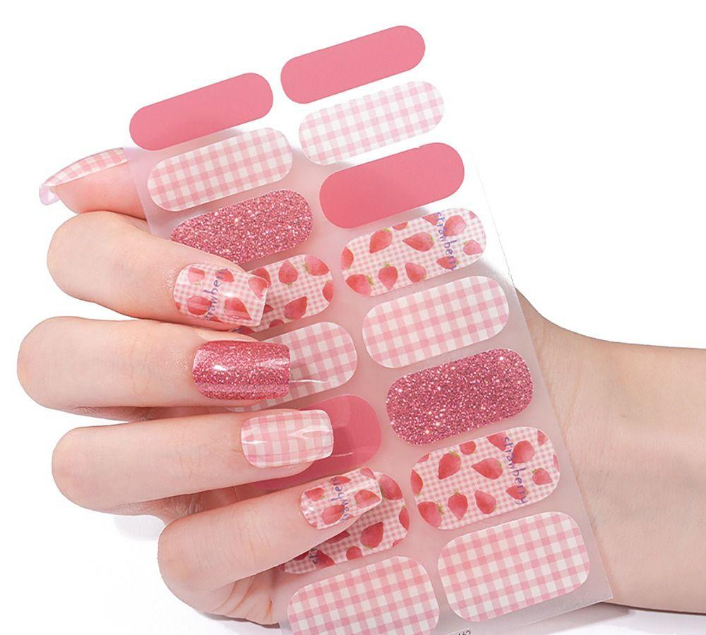 Strawberry Gel Nails