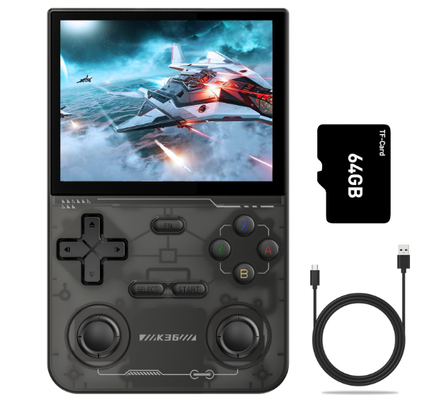 K36 Retro Handheld Game Console, 3.5" IPS Screen, 16,000 Games