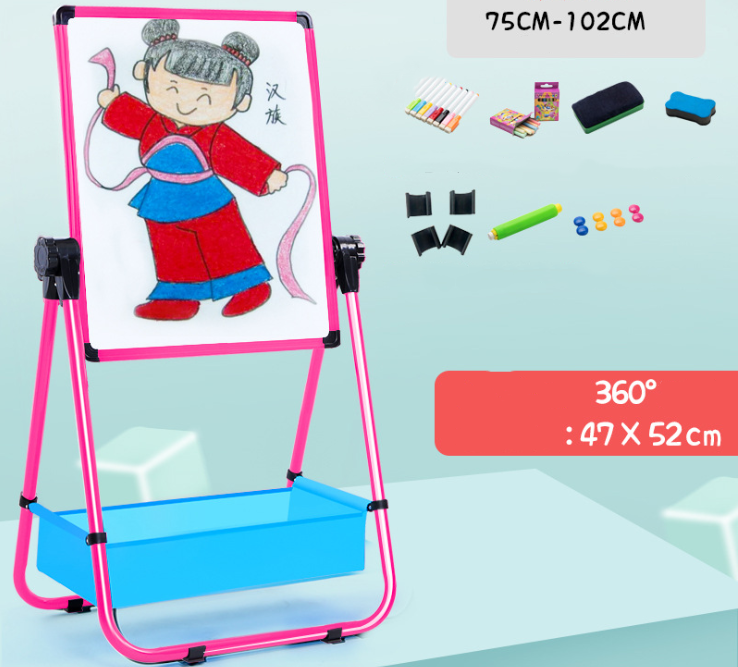 Kids Adjustable Double-Sided Magnetic Drawing Easel